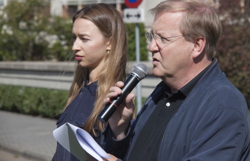 Valeriya Krasovskaya en Leo Mesman met gedicht Neklyaev